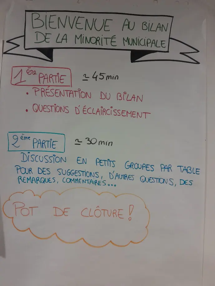Paperboard lors de la réunion publique